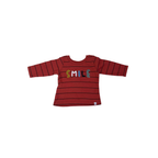1-3M Orange Stripe Tufted Long Sleeve T Shirt - Woolworths