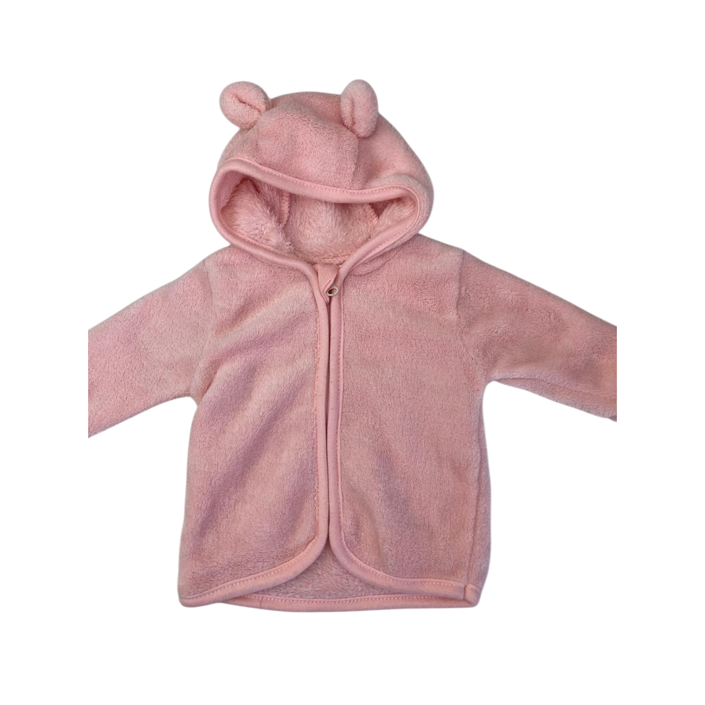 Newborn Light Pink Fleece Zip Hoodie - Cuddlesome