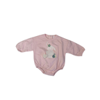 Newborn Light Pink Loose Sweater Romper - Wonder Nation