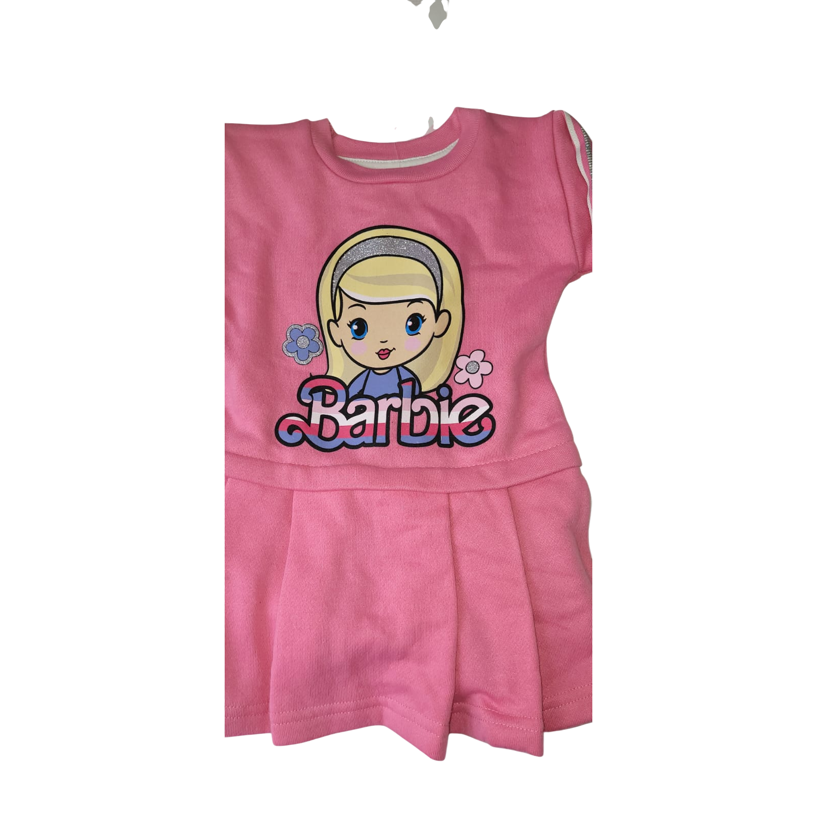9-12M Pink Tennis Barbie Sweathshirt Dress - OneTwoThree