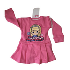 9-12M Pink Tennis Barbie Sweathshirt Dress - OneTwoThree
