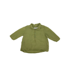 6M Green Half Button Shirt - Caramel Baby & Child London