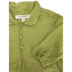 6M Green Half Button Shirt - Caramel Baby & Child London