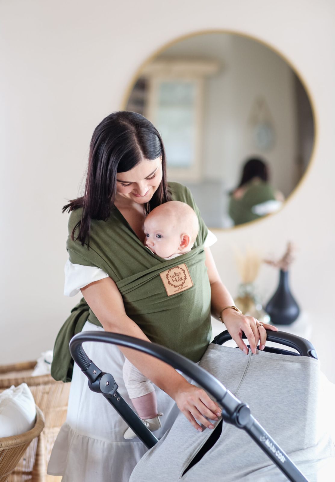 *NEW* Baby Wrap Carrier - Tulips & Tea