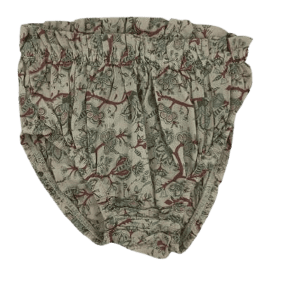 3-6M Olive Flower Bloomers - Sticky Fudge