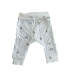1-2M White & grey animal organic cotton leggings - H & M