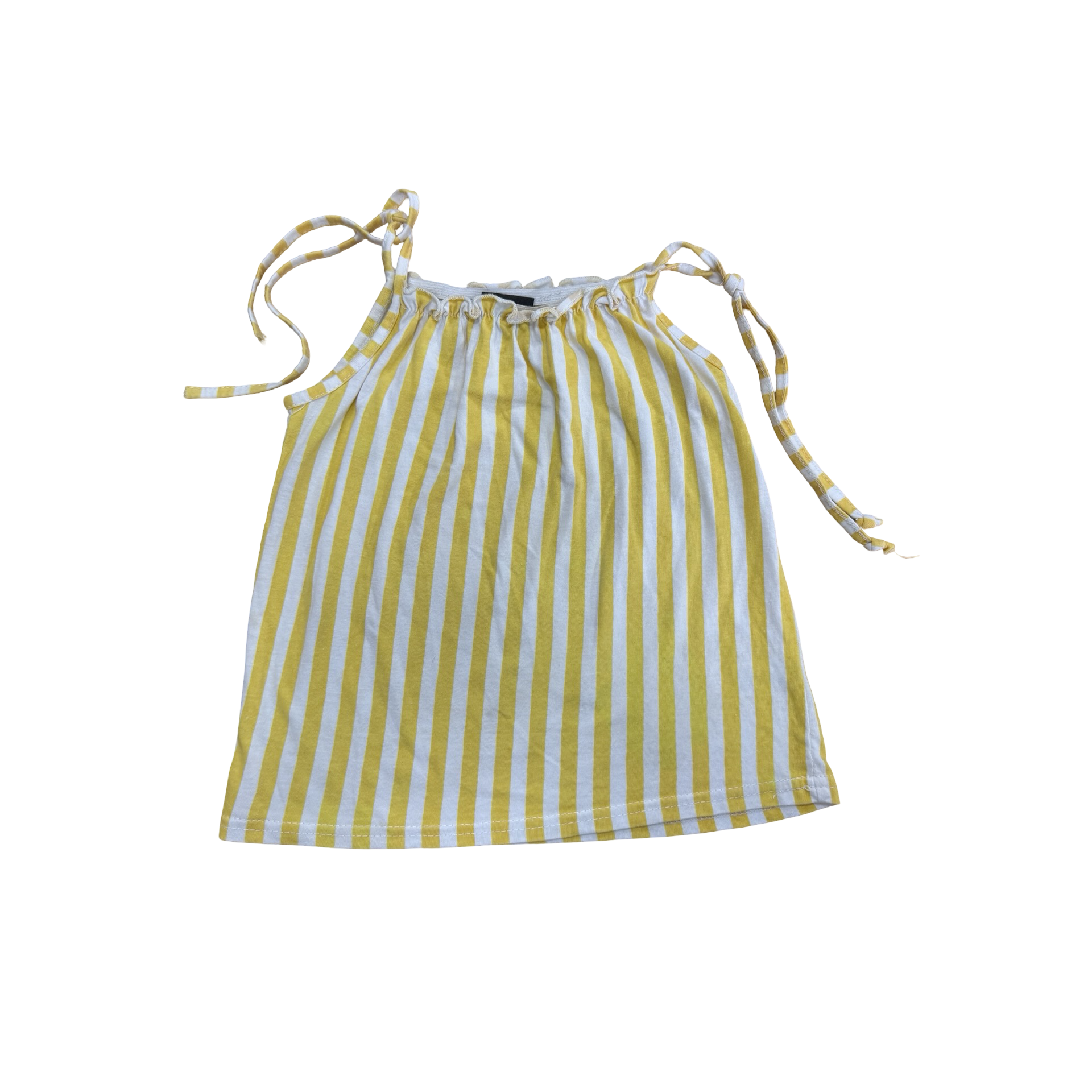 5-6Y Yello & White striped top with straps - Mr Price