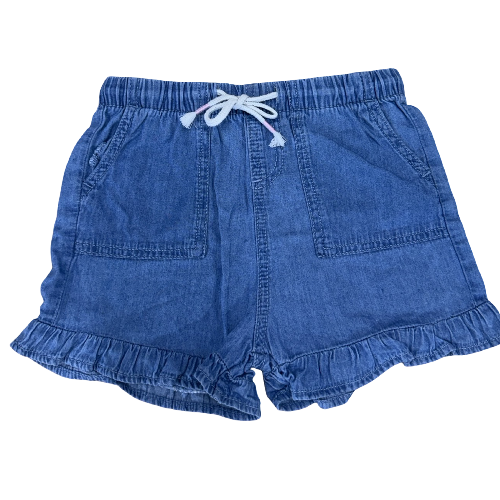 5-6Y Denim shorts with frill detail - Woolworths