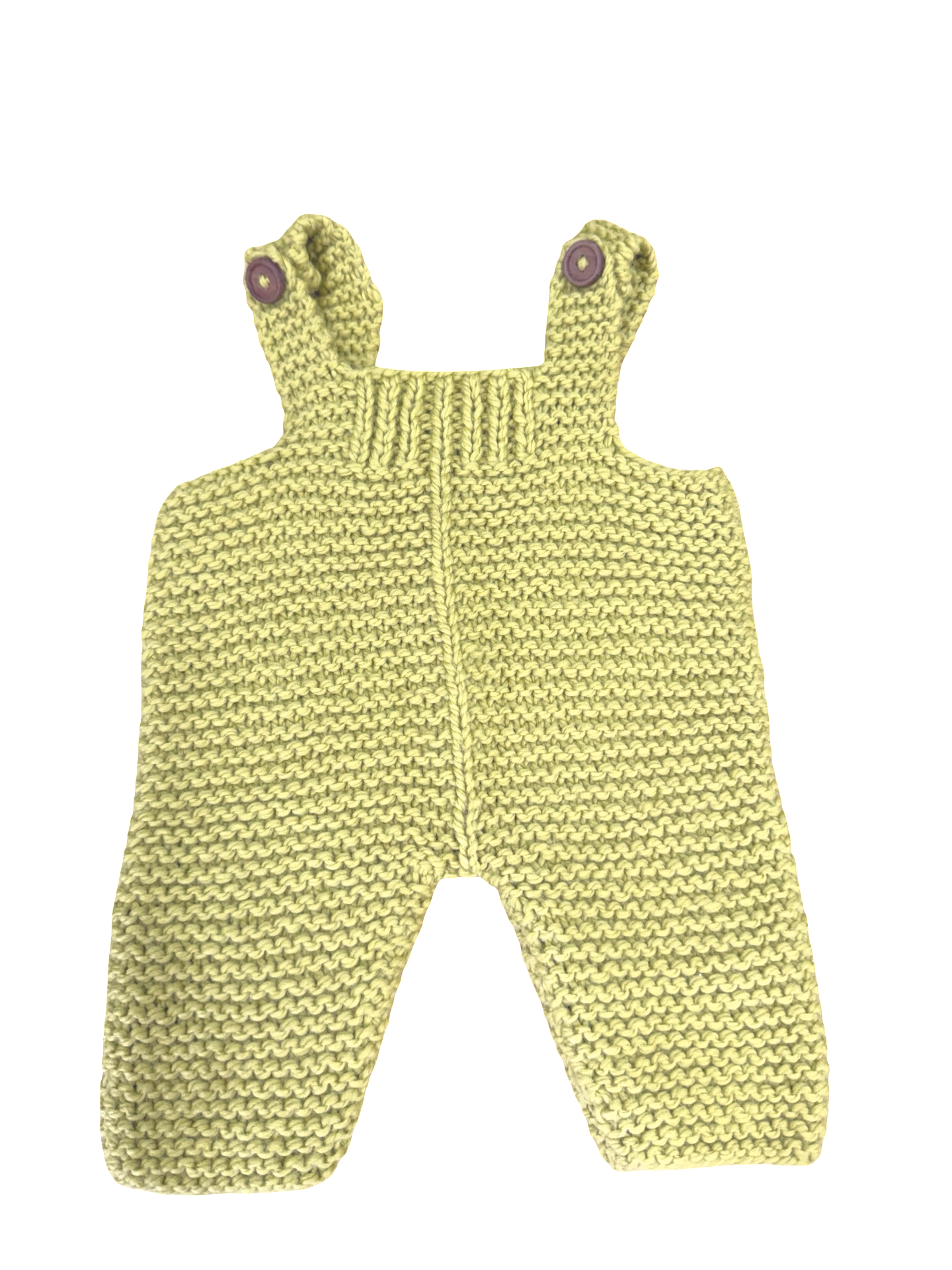 6-12M Mustard yellow knitted dungaree - Nanas