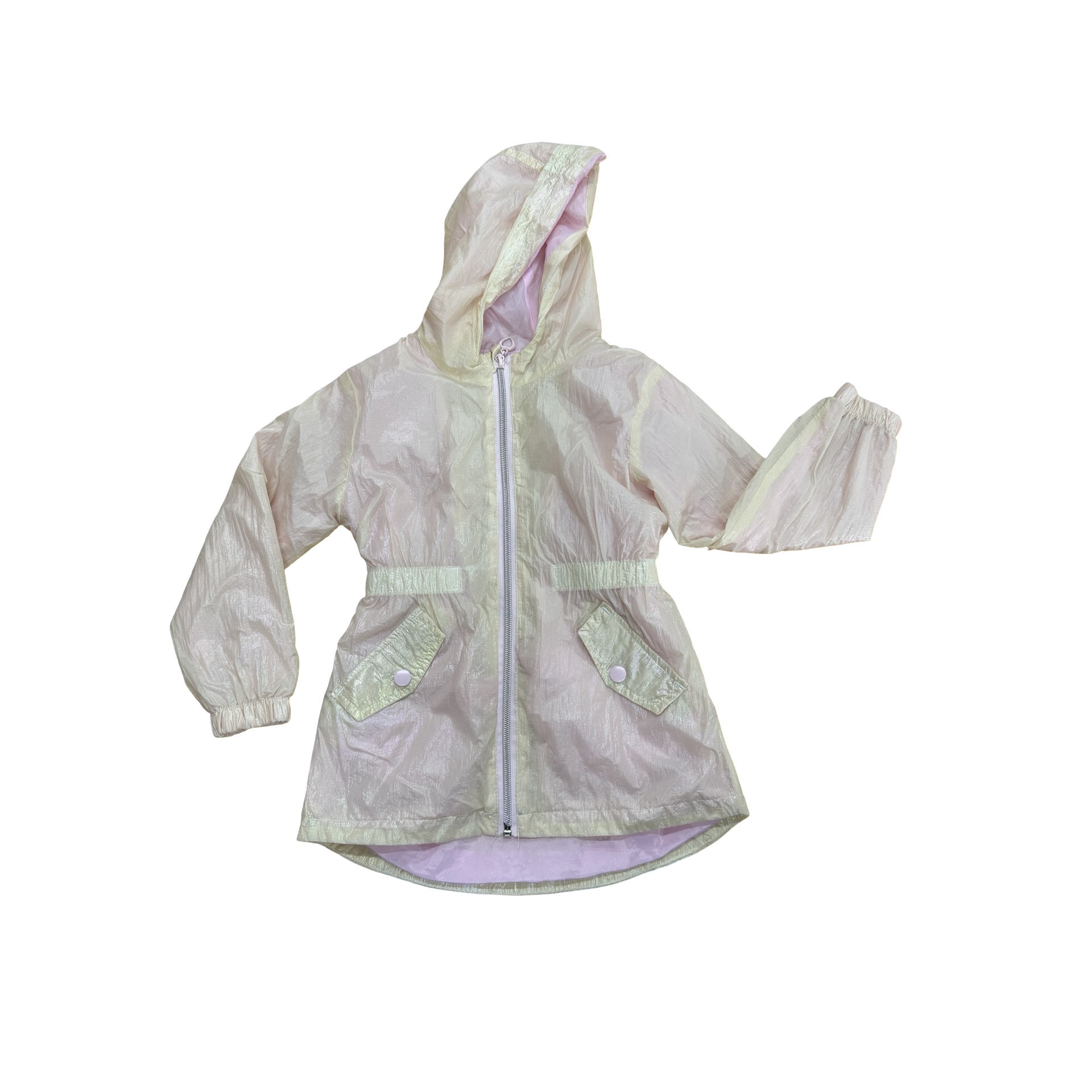 4-5Y Beautiful pink pearl hooded jacket - Real Kids