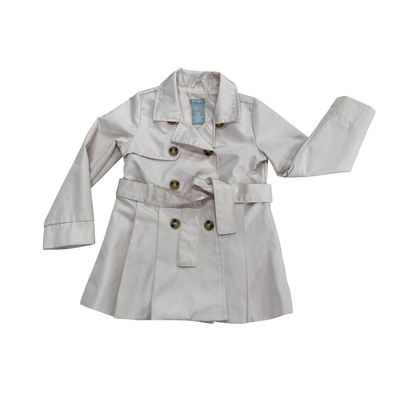 2-3Y Pink double breasted coat - Tahari