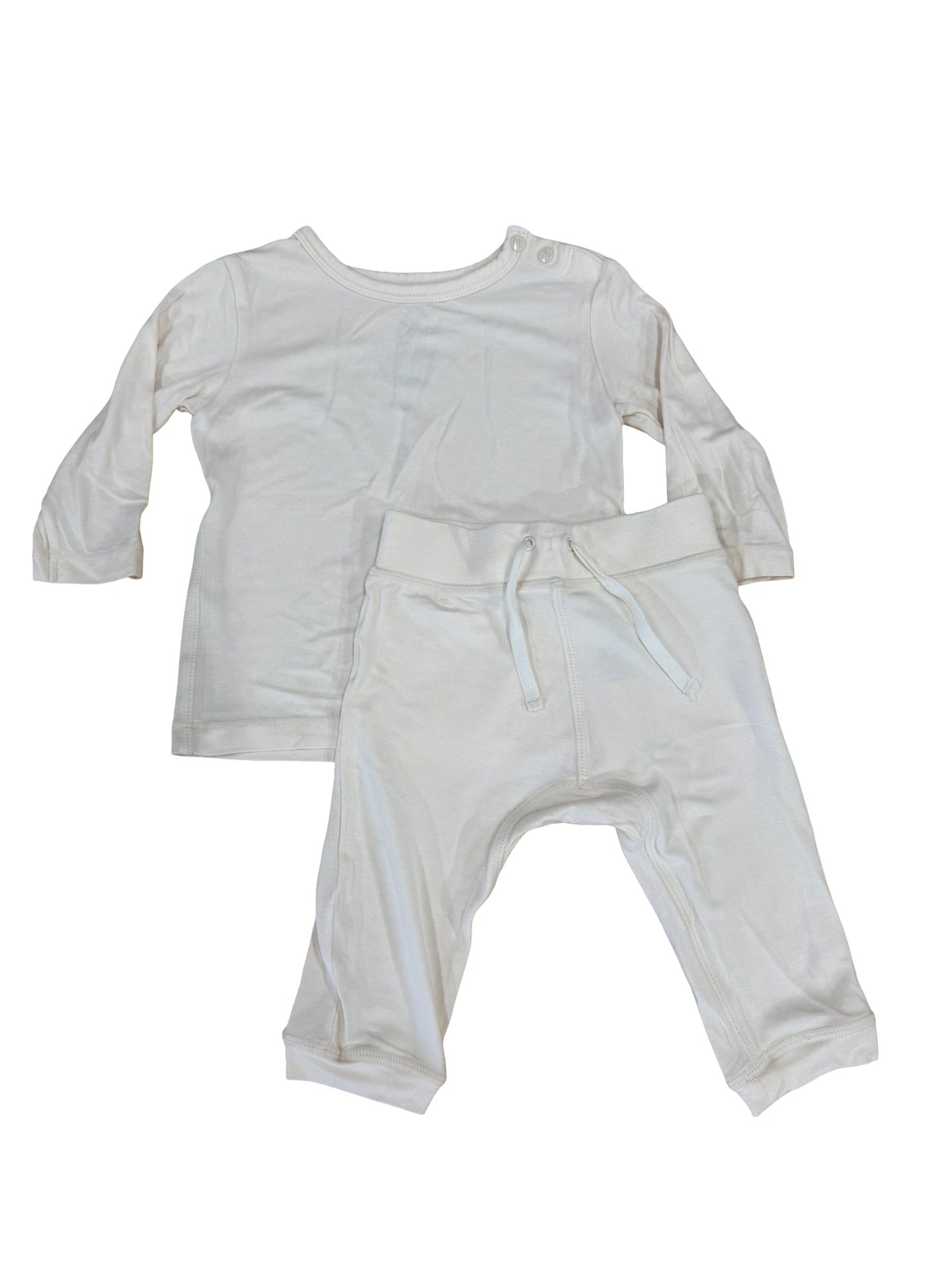 3-6M 2pc Off-white Bodysuit & leggings - Boody baby