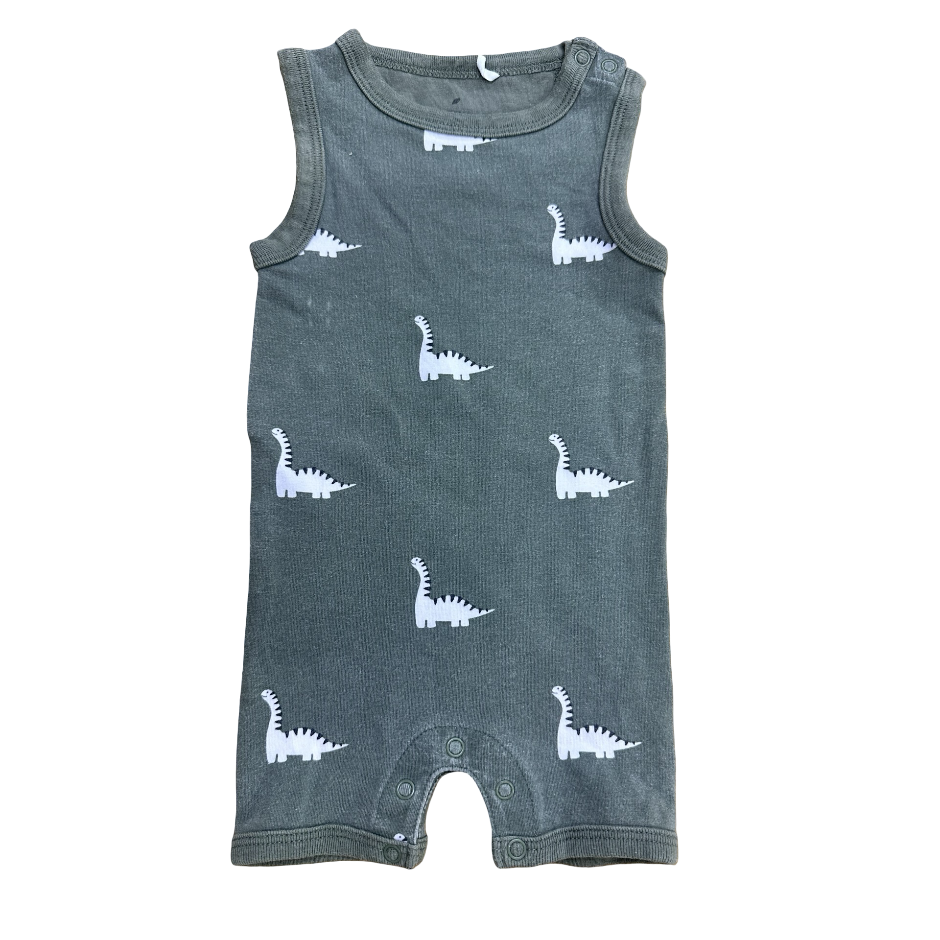 3-6M Green Dino Romper - Country Road