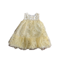 6-12M NEW light yellow & gold heart tulle dress - Jet