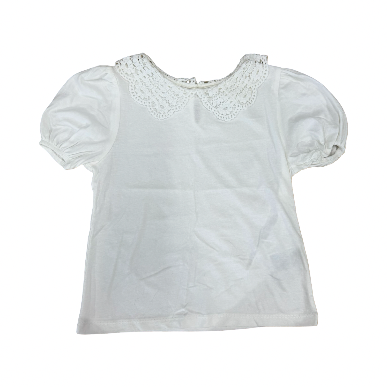 4-6Y Classic Crochet collar white top - H & M