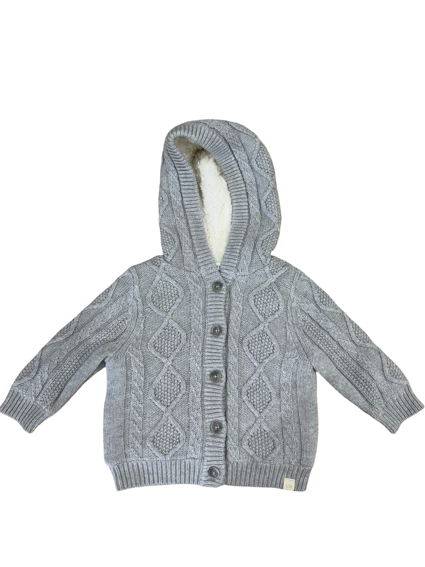 6-12M Grey Knitted extra warm cardigan - Country Road