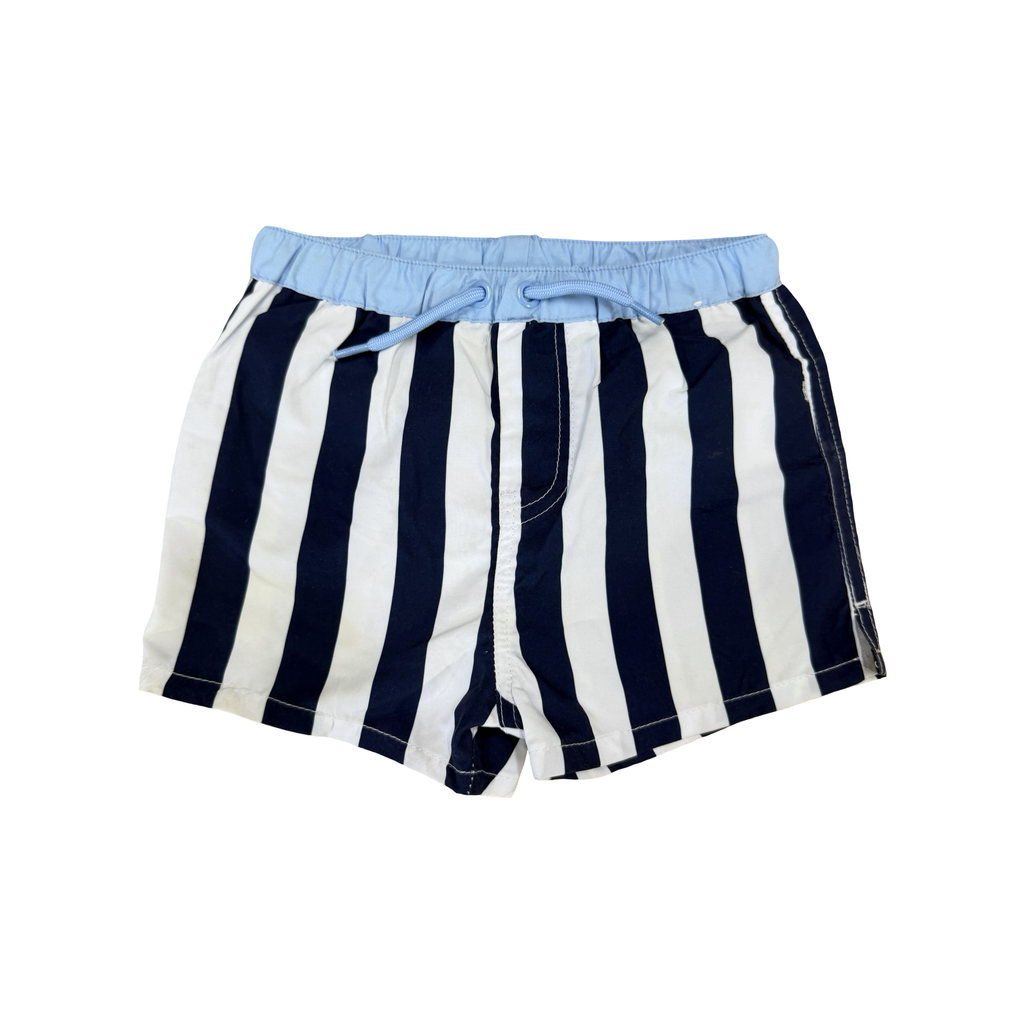 6-12 Blue striped board shorts - Cotton On