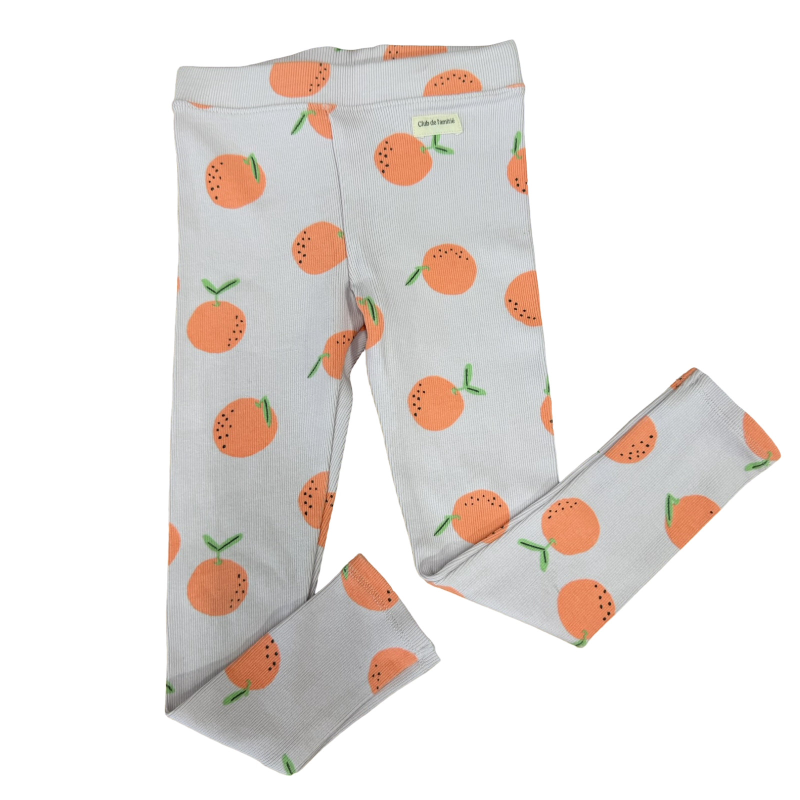 6-7Y Light purple & orange ribbed leggings - Zara