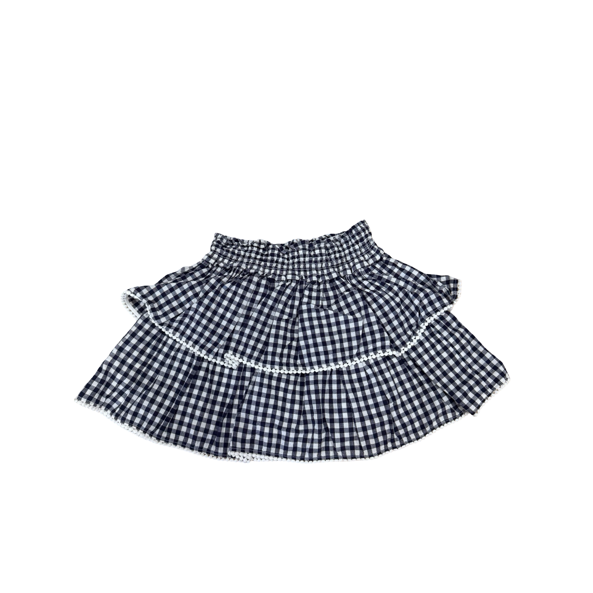 3-6Y Navy & white gingham layered skirt - Country ROAD