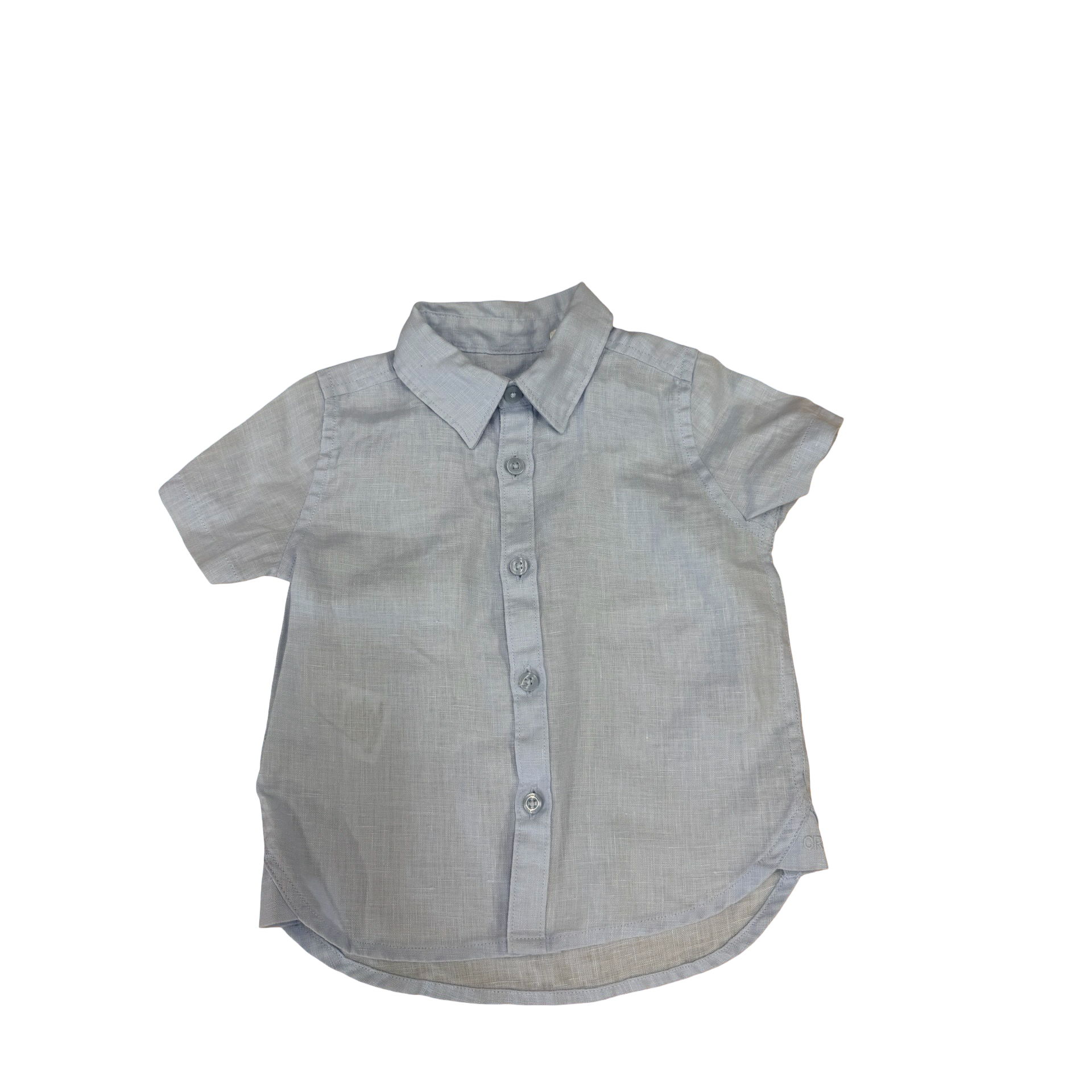 6-12M Sky blue buttoned shirt - Country road