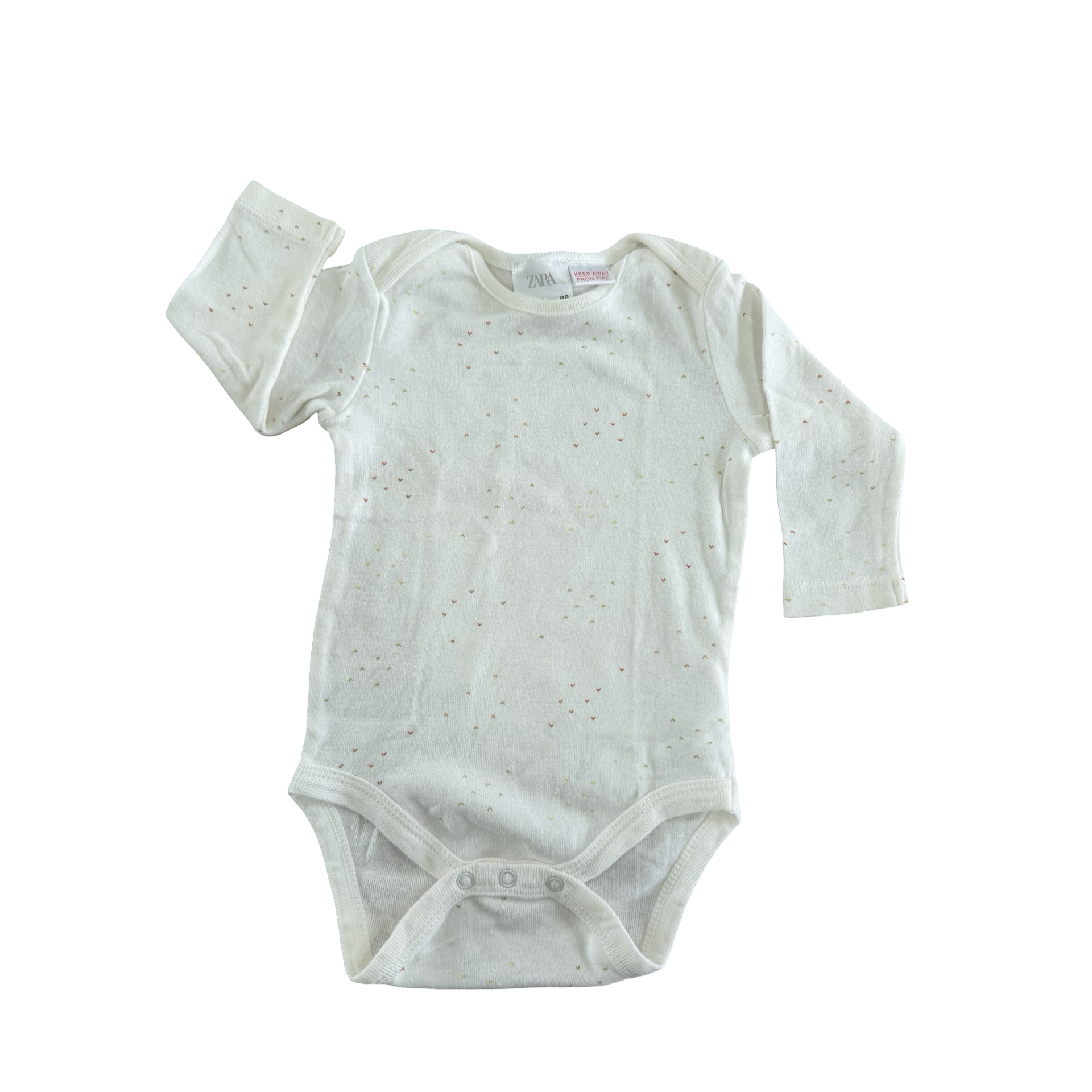 3-6M Cotton mini hearts bodysuit - Zara