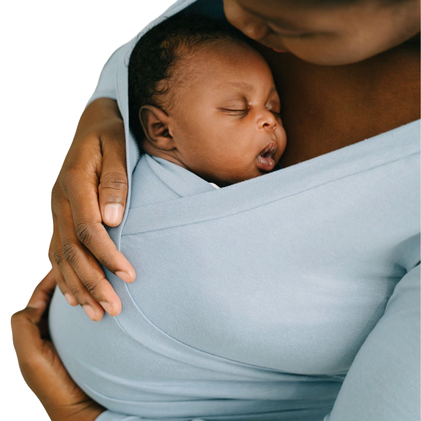 Large Blue Maternity Wrap Shirt - Kanga Sue