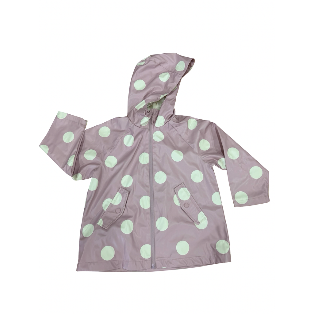 4-5Y Light purple big dotted waterproof coat - Zara