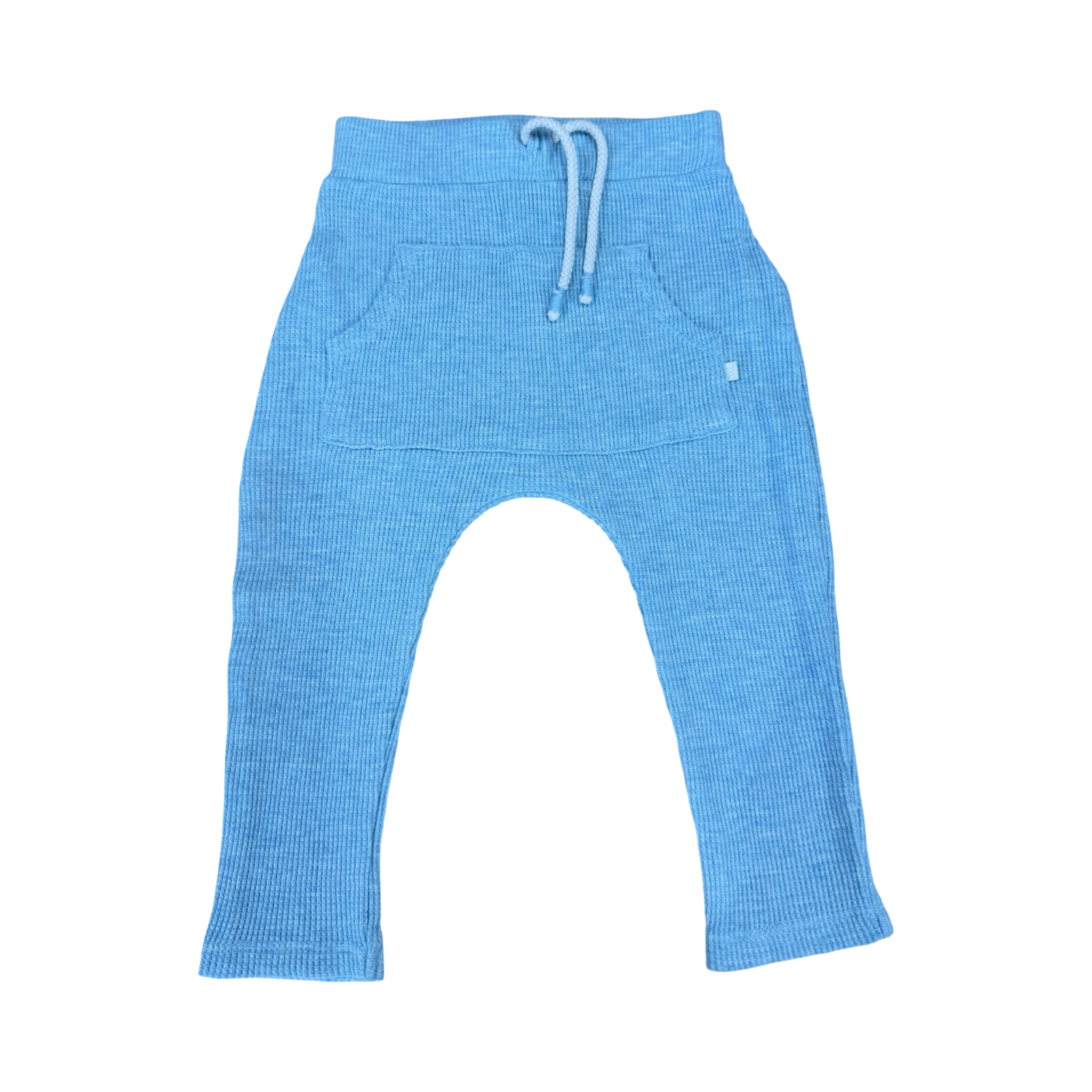 6-12M Turquoise waffle cotton leggings with pocket detail - Wilson & frenchy Australia
