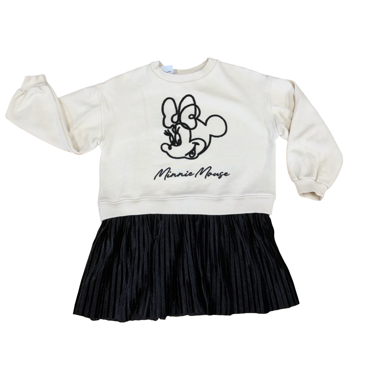 6-7Y Cream & black Mickey Sweater & skirt outfit - Zara