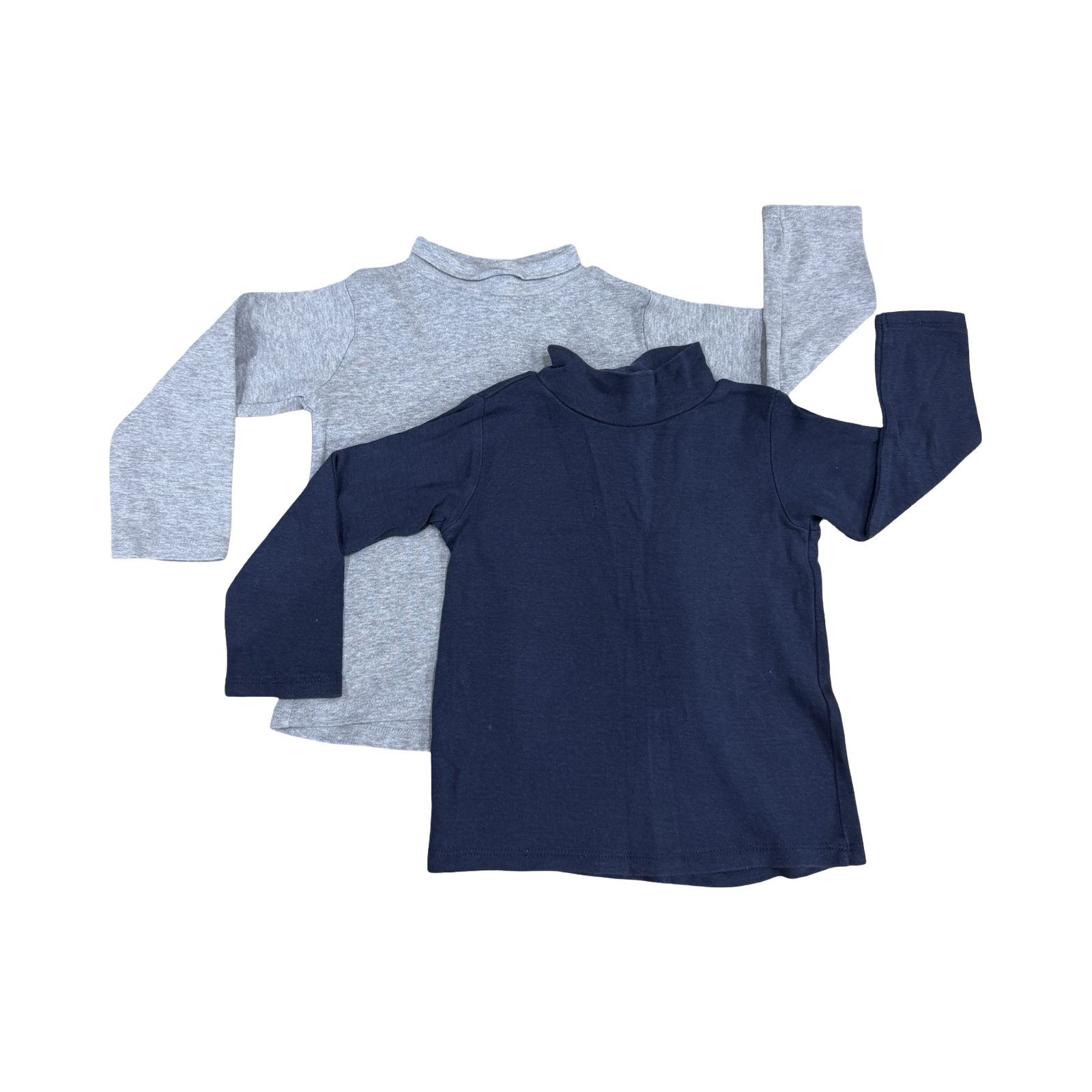 2-3Y 2pc Poloneck navy & grey long sleeve - Zara