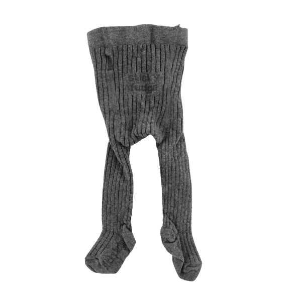 *NEW* 0-3M Ribbed Grey Branded Stockings - Sticky Fudge