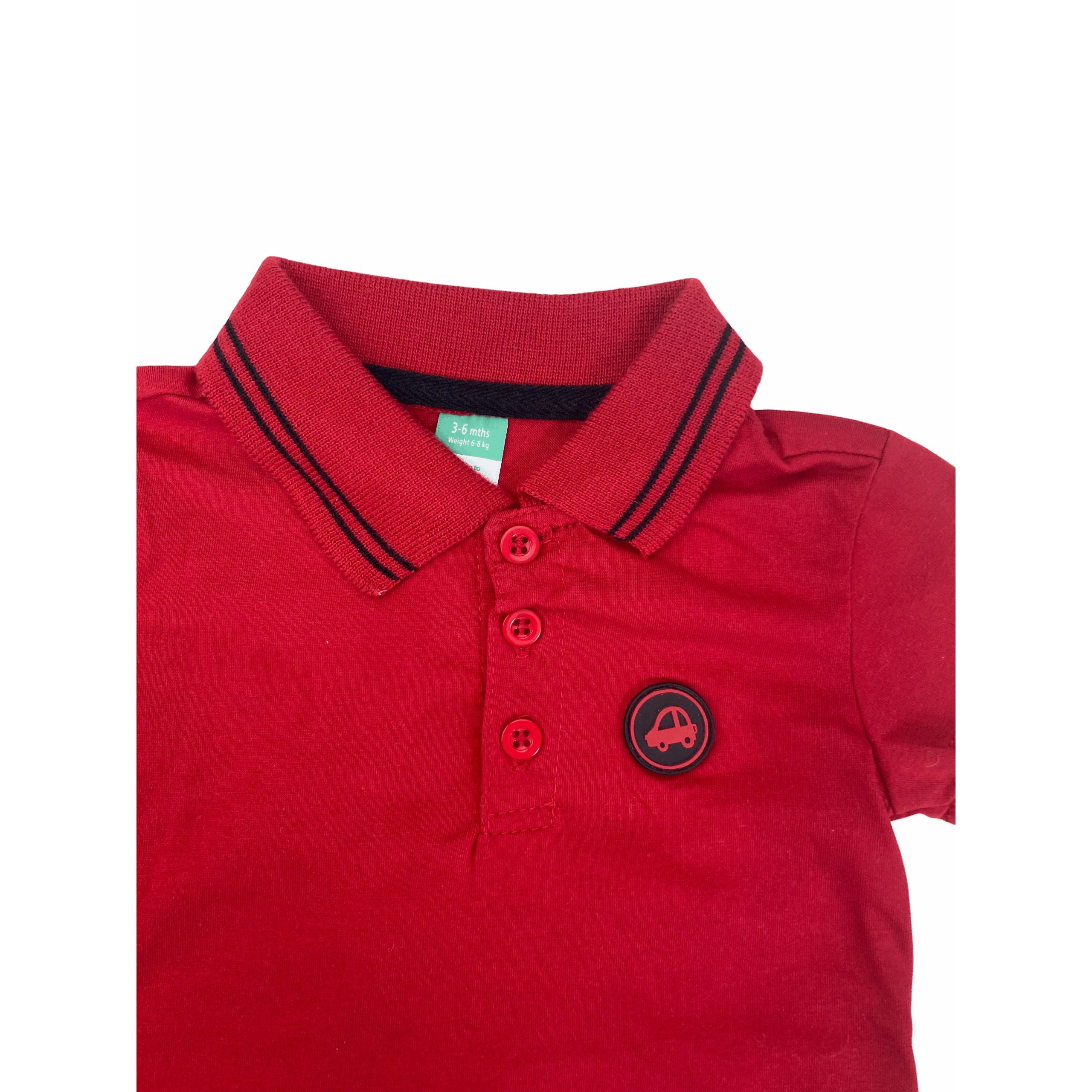 3-6M Red Golfer Top - Ackermans
