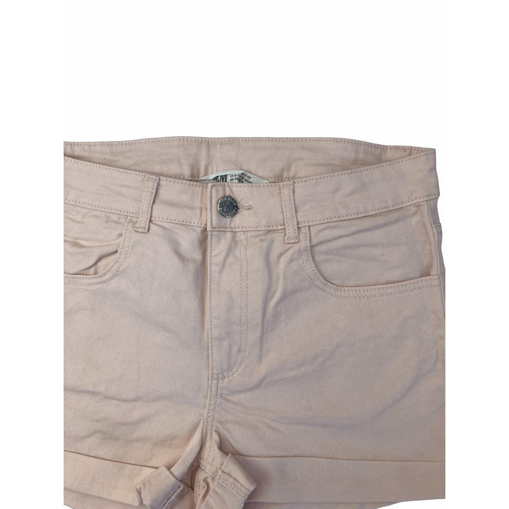 US 12-13Y Light Pink Denim Cuffed Shorts - H&M
