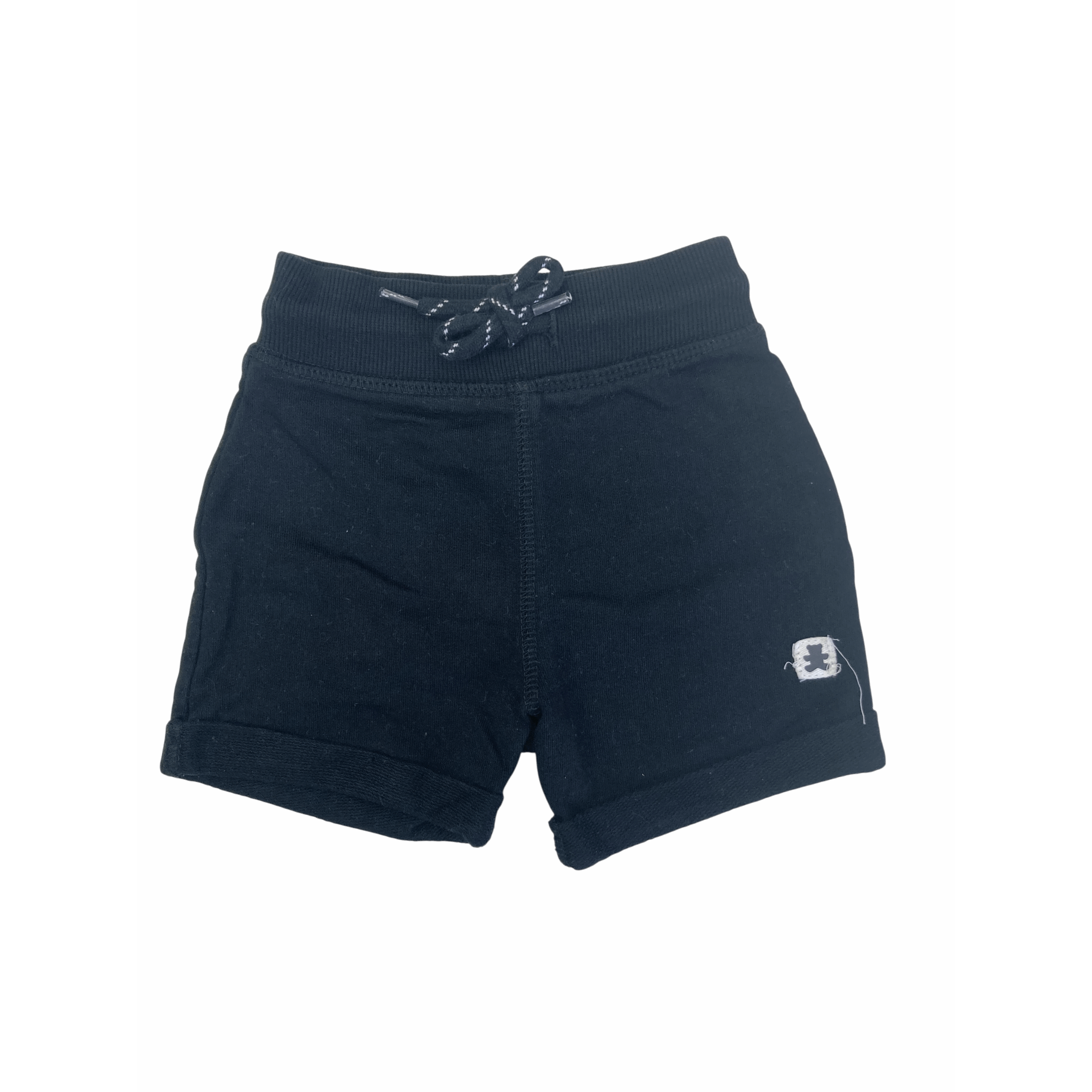 1-3M Black Cotton Drawstring Shorts - Woolworths