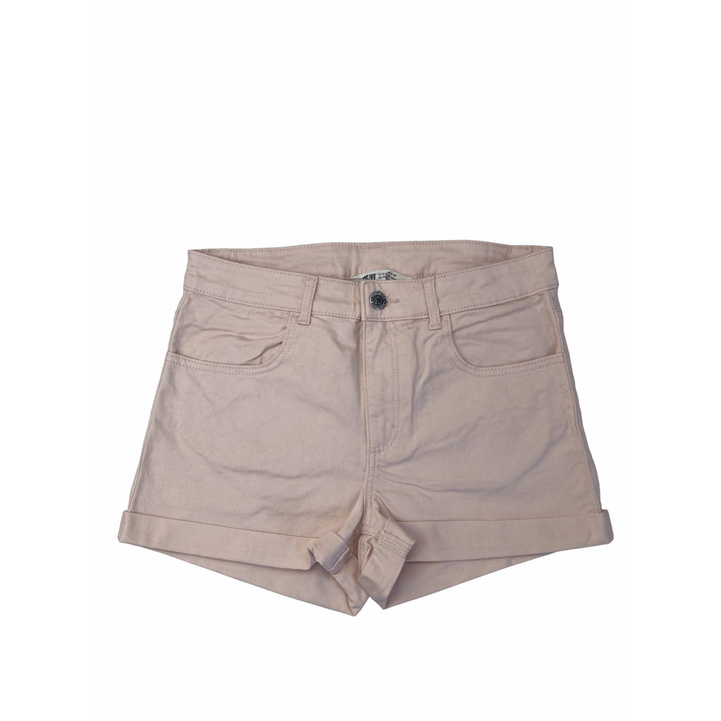 US 12-13Y Light Pink Denim Cuffed Shorts - H&M