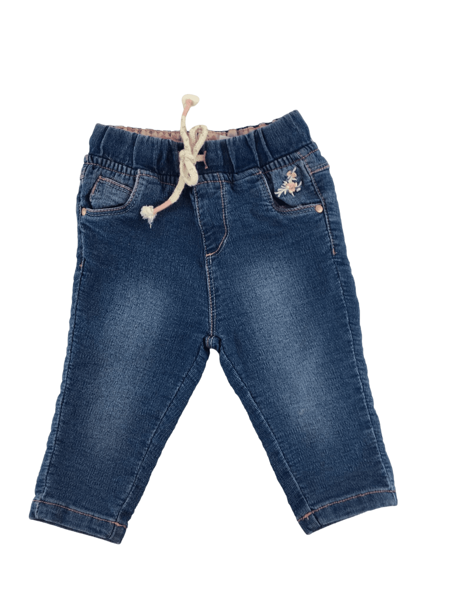 3-6M Denim Pink Stitch Jeans - Woolworths - Petit Fox