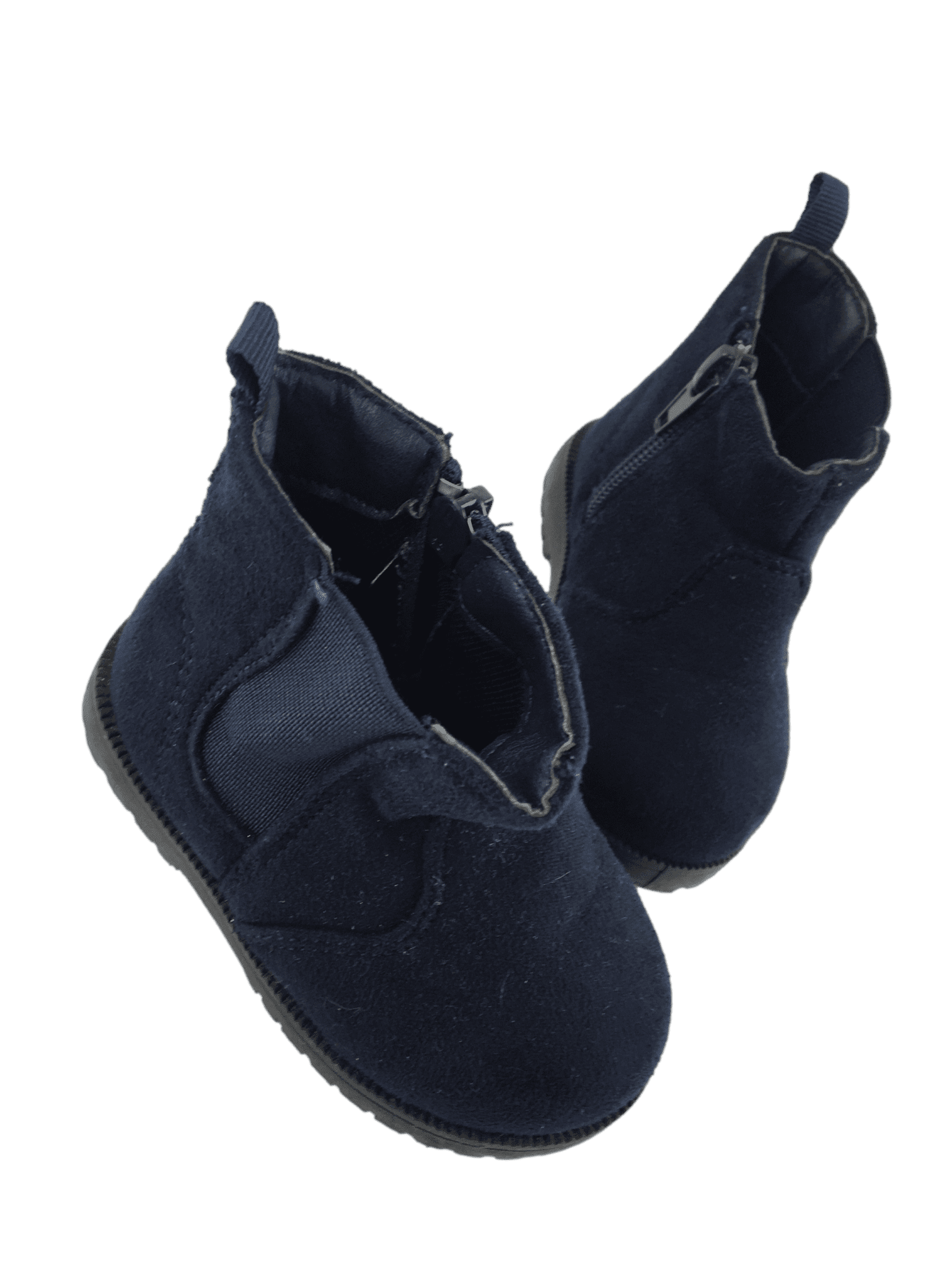 Size 3 Navy Zip Up Boots - Ackermans - Petit Fox