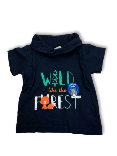 *NEW* 0-3M Dark Blue "Wild Like The Forest" Top - OneTwoThree