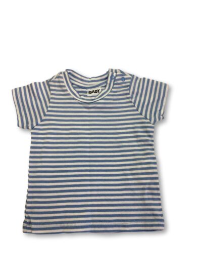 0-3M Light Blue White Striped T-shirt - Cotton On