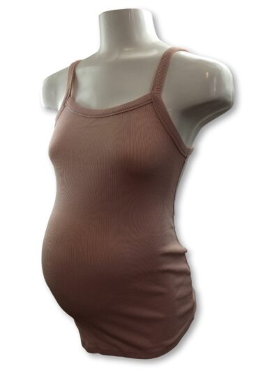 Size M Pink Ribbed Maternity Tank Top - H&M