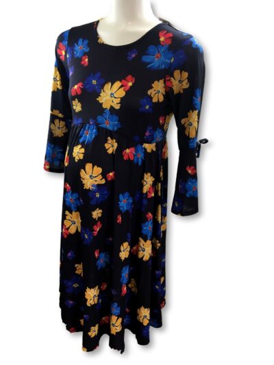 *NEW* Size 12 - Dark Blue Floral Maternity Dress - Bluebelle
