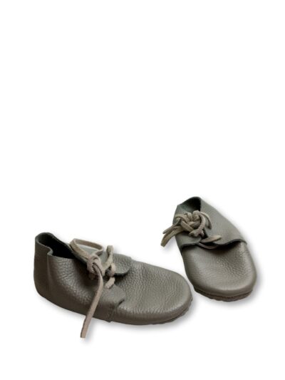 24-36M Grey Leather Soft Sole Shoes - Mad Cute