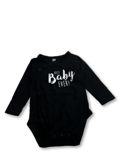 6-12M Black & White "Best Baby Ever" Bodysuit - Woolworths