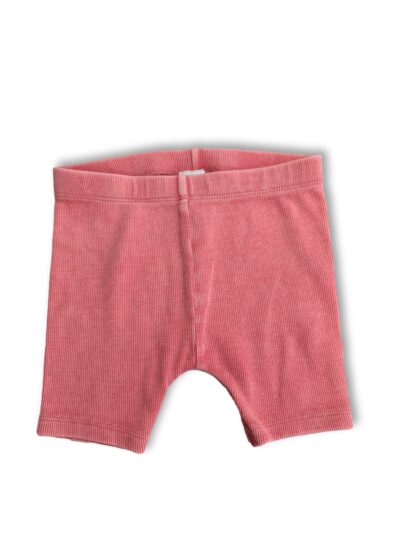 6-12M Pink Heathered Ribbed Bicycle Shorts - Cotton On